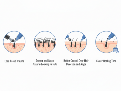 مزايا زراعة الشعر بتقنية DHI